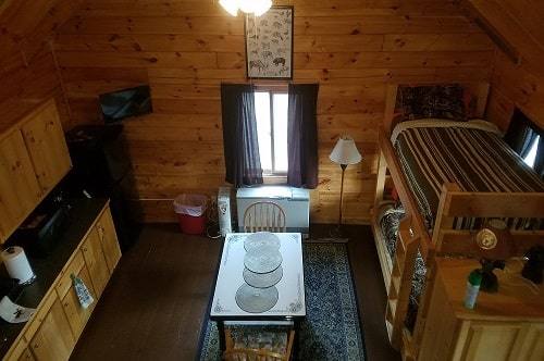 Maine log cabin rental